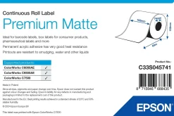 Premium Matte Label - Continuous Roll: 102mm x 60m