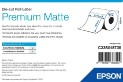 Premium Matte Label - Die Cut Roll: 210mm x 297mm, 200 labels