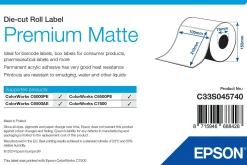 Premium Matte Label - Die-Cut Roll: 105mm x 210mm, 282 labels