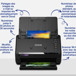 Scanner photo A4 rapide FastFoto FF-680W avec chargeur automatique et connexion Wi-Fi