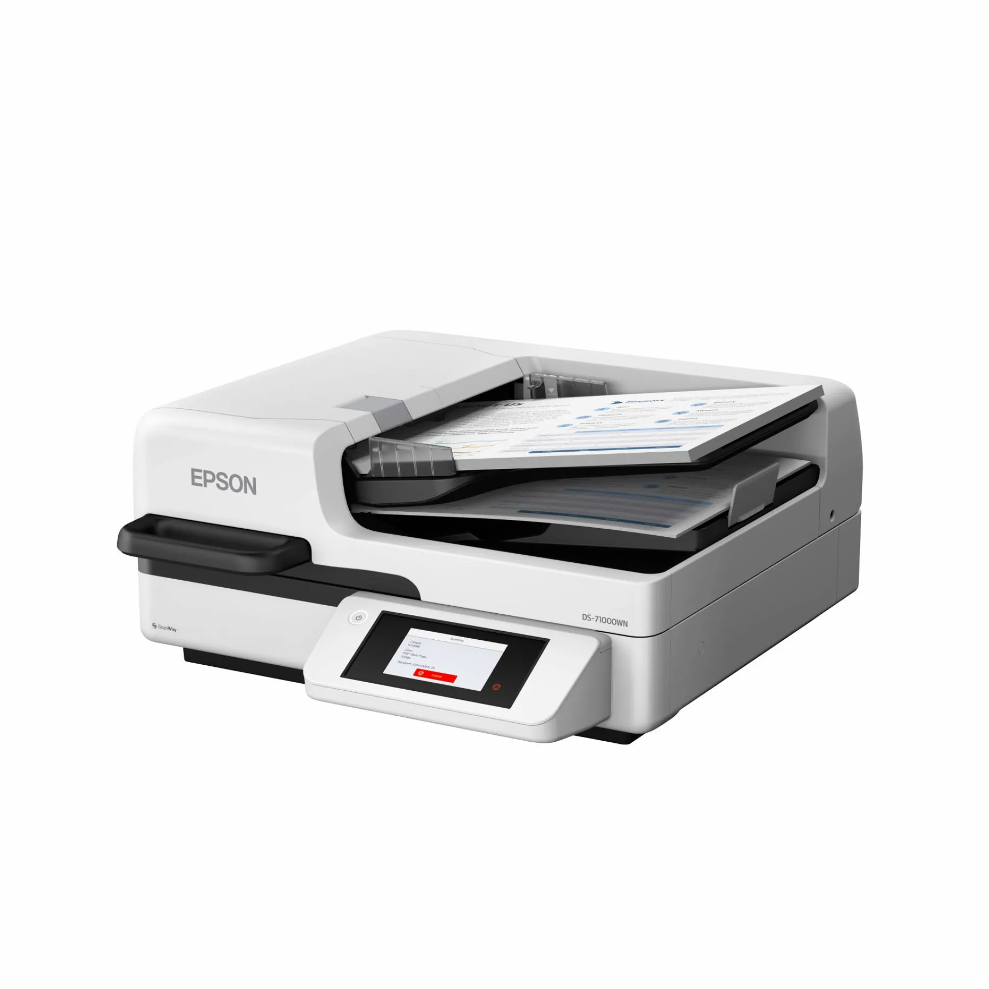 Scanner à plat A3 WorkForce DS-71000WN avec connexion réseau et compatible avec des plateformes ouvertes, avec chargeur automatique de documents de 150 feuilles