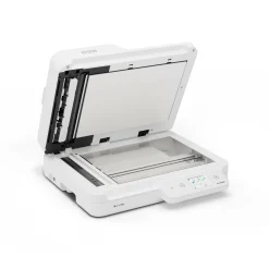 Scanner à plat compact WorkForce DS-1760WN, avec connexion réseau et Wi-Fi intégrés, pour les petites entreprises et les bureaux à domicile.