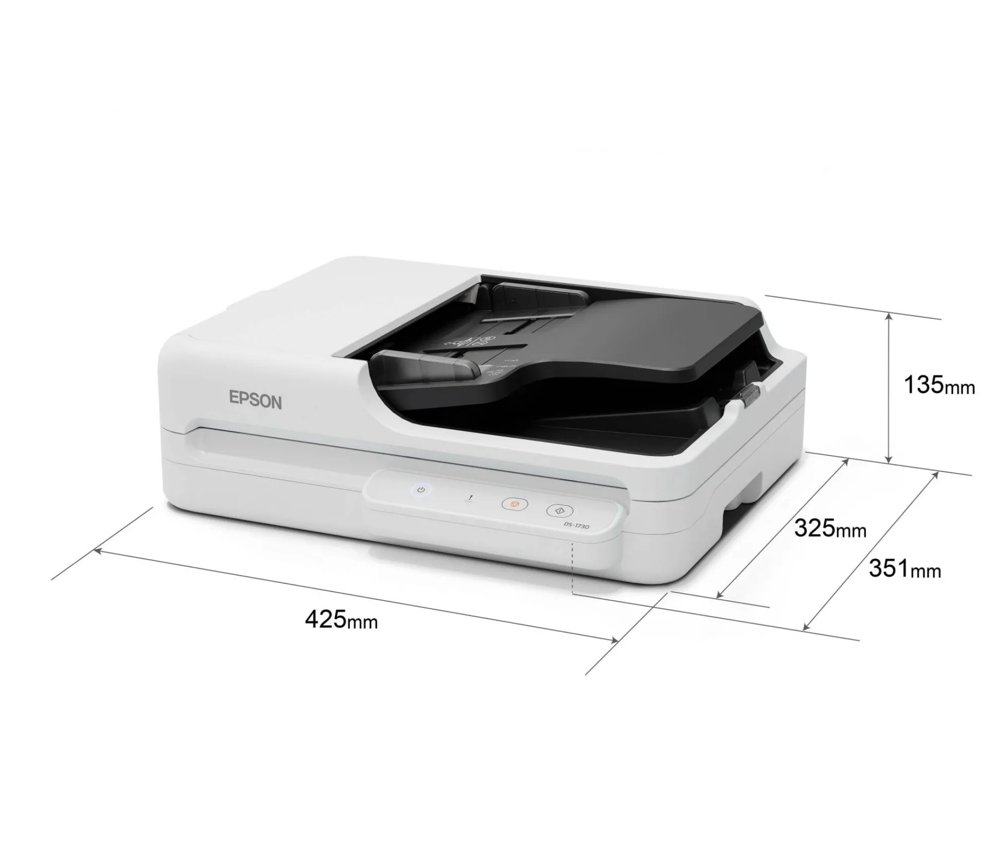 Scanner à plat compact WorkForce DS-1730 pour les petites entreprises et les bureaux à domicile.