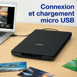Scanner à plat de documents et de photos A4 Perfection V39II avec pied
