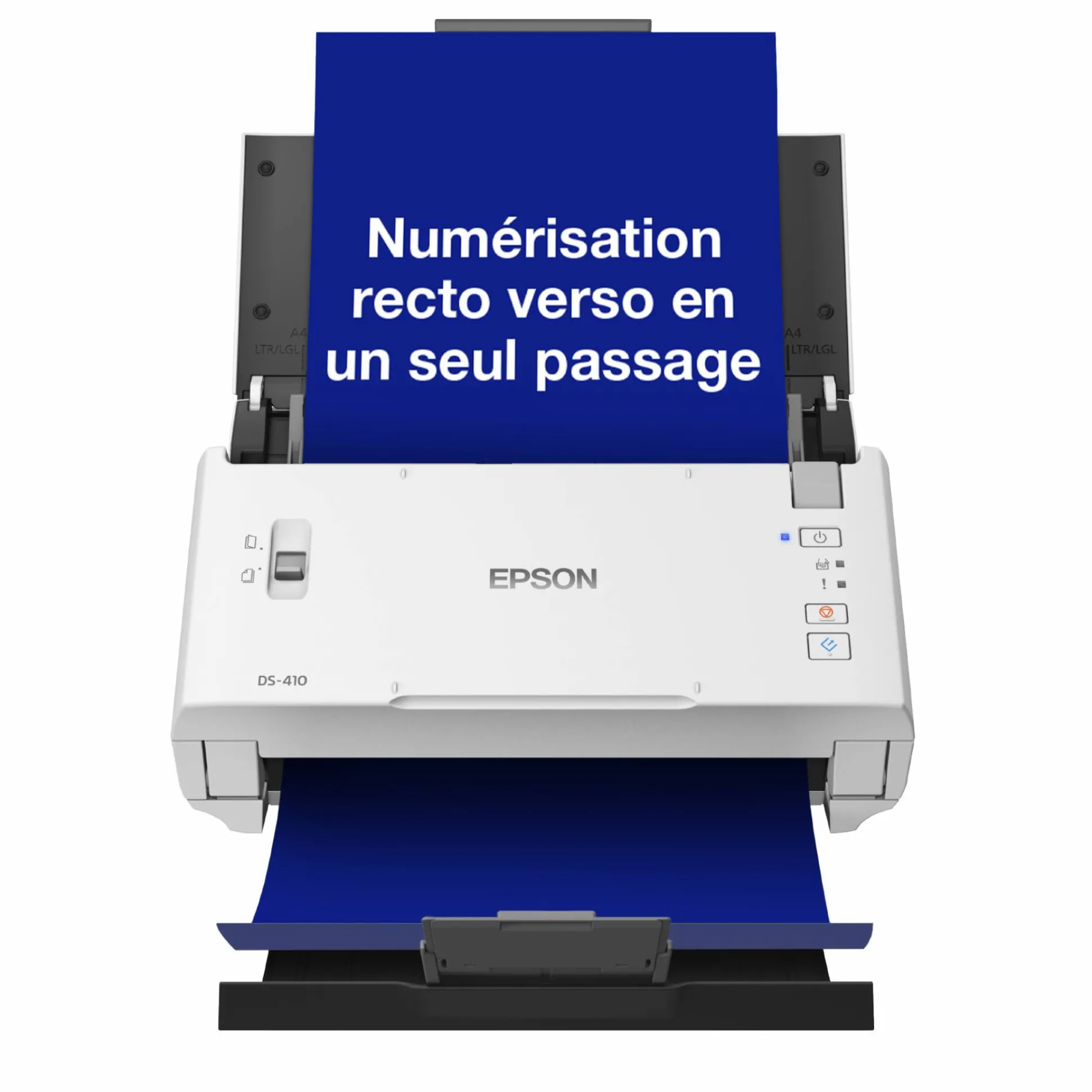 Scanner professionnel A4 compact WorkForce DS-410 avec chargeur automatique de documents de 50 feuilles et logiciel Epson Document Capture Pro