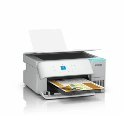 Solution d’impression A4 blanche EcoTank ET-2956 équipée d’une connexion Wi-Fi et de réservoirs d’encre, avec jusqu’à 3 ans d’encre inclus