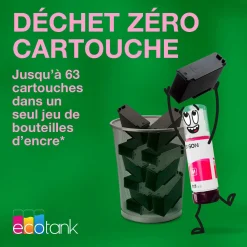 Solution d’impression A4 blanche EcoTank ET-3956 équipée d’une connexion Wi-Fi et de réservoirs d’encre, avec jusqu’à 3 ans d’encre inclus