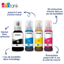Solution d’impression A4 blanche EcoTank ET-2959 équipée d’une connexion Wi-Fi et de réservoirs d’encre, avec jusqu’à 3 ans d’encre inclus