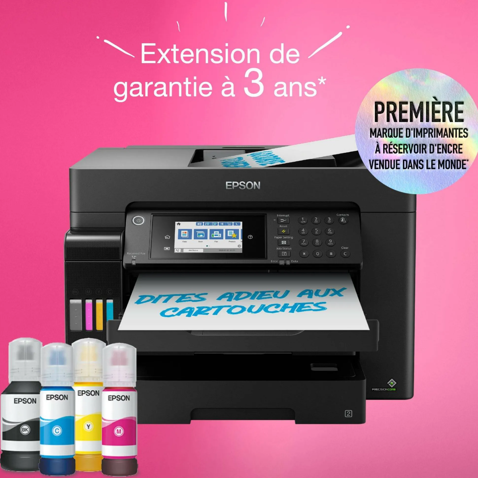 Solution d’impression A3+ EcoTank ET-16655 avec Wi-Fi, réservoirs d’encre et fax