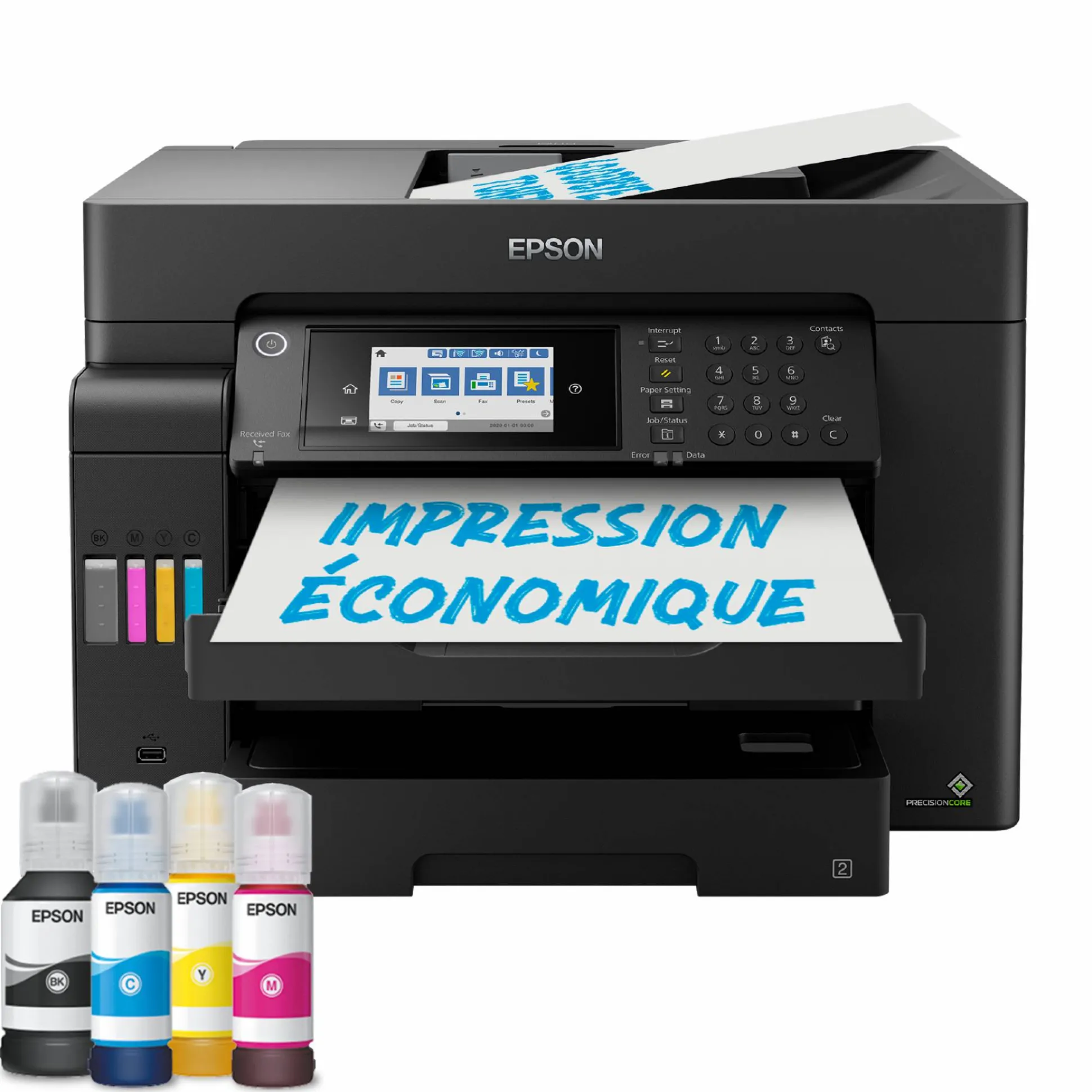 Solution d’impression A3+ EcoTank ET-16655 avec Wi-Fi, réservoirs d’encre et fax