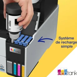 Solution d’impression A4 EcoTank Pro ET-5185 avec Wi-Fi, réservoirs d’encre et fax