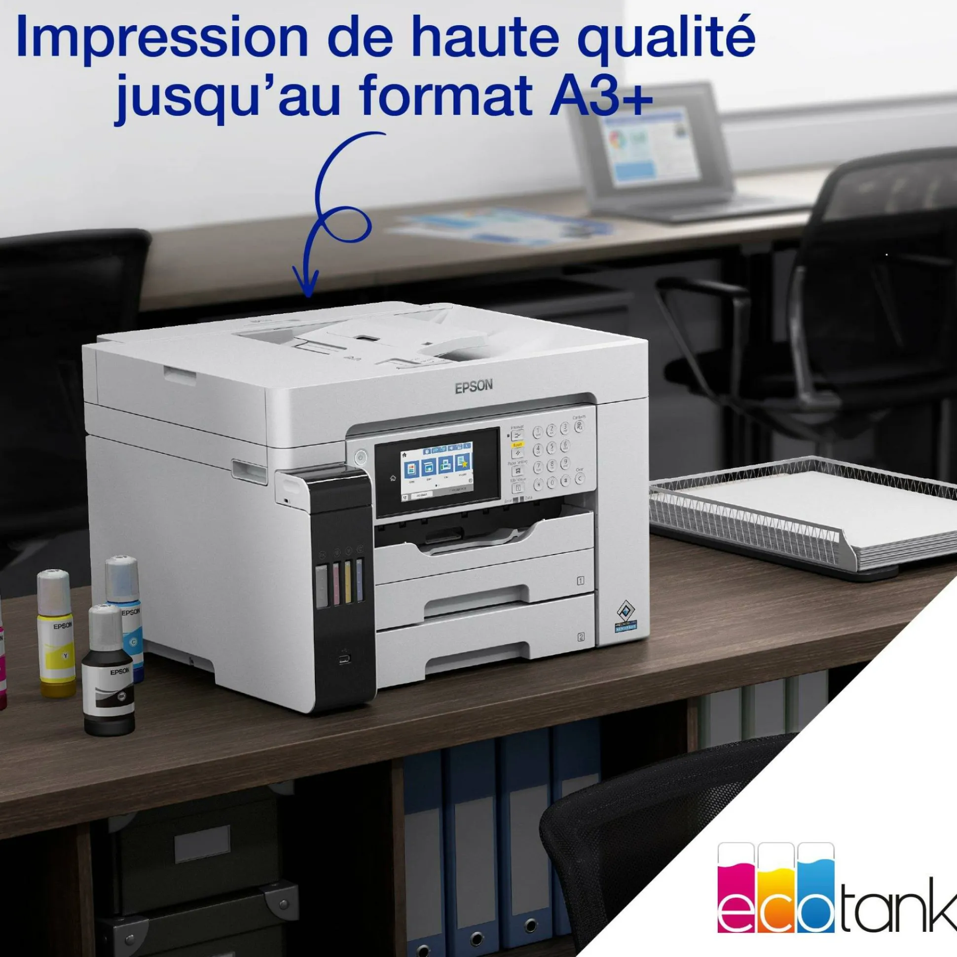 Solution d’impression A3+ EcoTank Pro ET-16685 avec Wi-Fi, réservoirs d’encre et prise en charge PCL