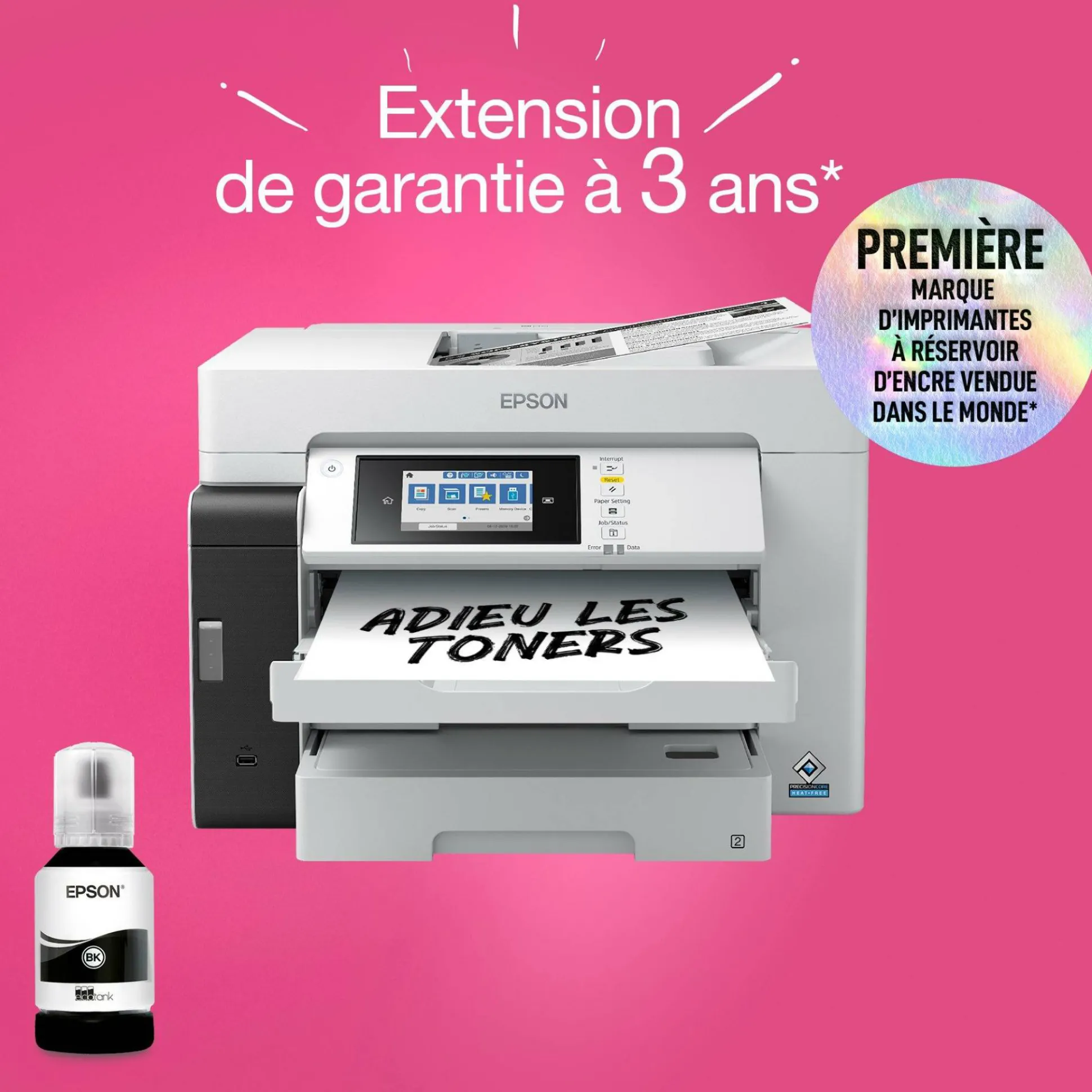 Solution d’impression A3+ EcoTank Pro ET-M16685 avec Wi-Fi, réservoirs d’encre et prise en charge PCL