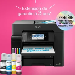 Solution d’impression A4 EcoTank ET-5855 avec Wi-Fi, réservoirs d’encre et fax