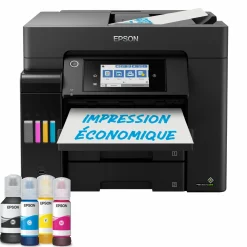 Solution d’impression A4 EcoTank ET-5855 avec Wi-Fi, réservoirs d’encre et fax