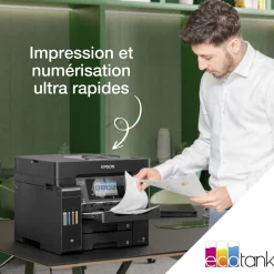 Solution d’impression A4 EcoTank ET-5805 avec Wi-Fi, réservoirs d’encre et fax