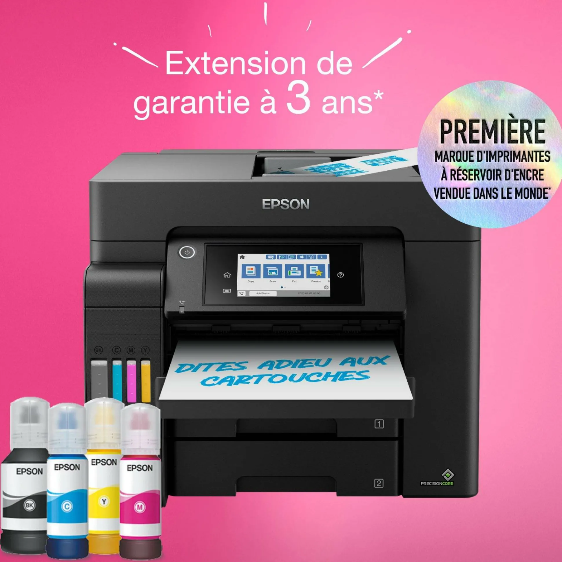 Solution d’impression A4 EcoTank ET-5805 avec Wi-Fi, réservoirs d’encre et fax