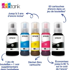 Solution d’impression A4 Wi-Fi EcoTank ET-3950 équipée de réservoirs d’encre, avec jusqu’à 3 ans d’encre inclus