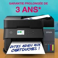 Solution d’impression A4 Wi-Fi EcoTank ET-3950 équipée de réservoirs d’encre, avec jusqu’à 3 ans d’encre inclus