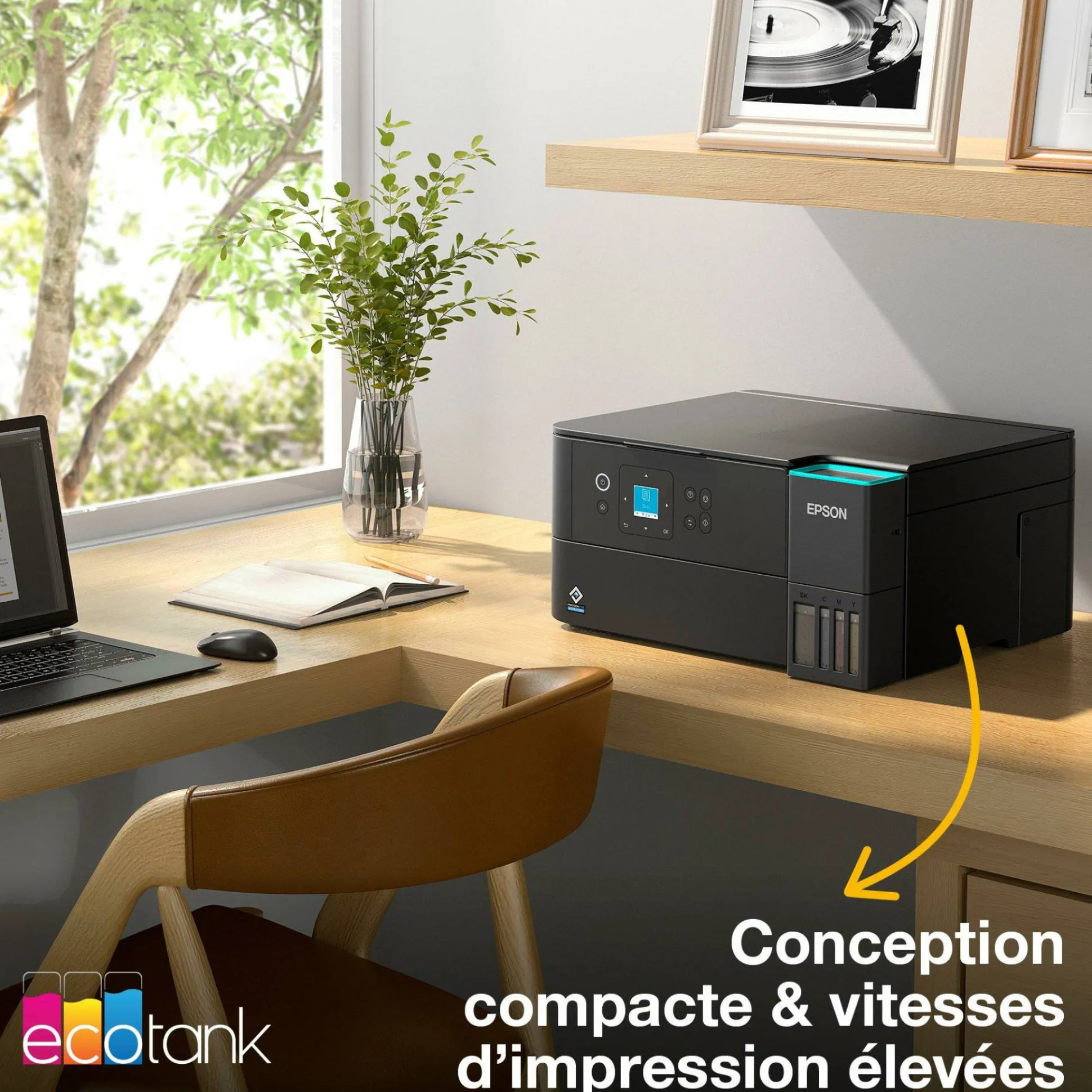 Solution d’impression A4 Wi-Fi EcoTank ET-2951 équipée de réservoirs d’encre, avec jusqu’à 3 ans d’encre inclus
