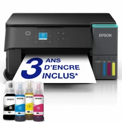 Solution d’impression A4 Wi-Fi EcoTank L4360 équipée de réservoirs d’encre, avec jusqu’à 3 ans d’encre inclus