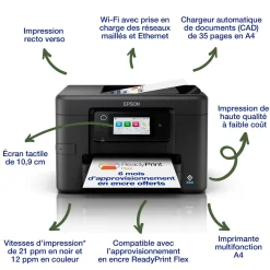 Solution d’impression Jet d’Encre A4 sans fil WorkForce Pro WF-4920 et 6 mois d’approvisionnement en encre offerts avec l’abonnement à ReadyPrint*