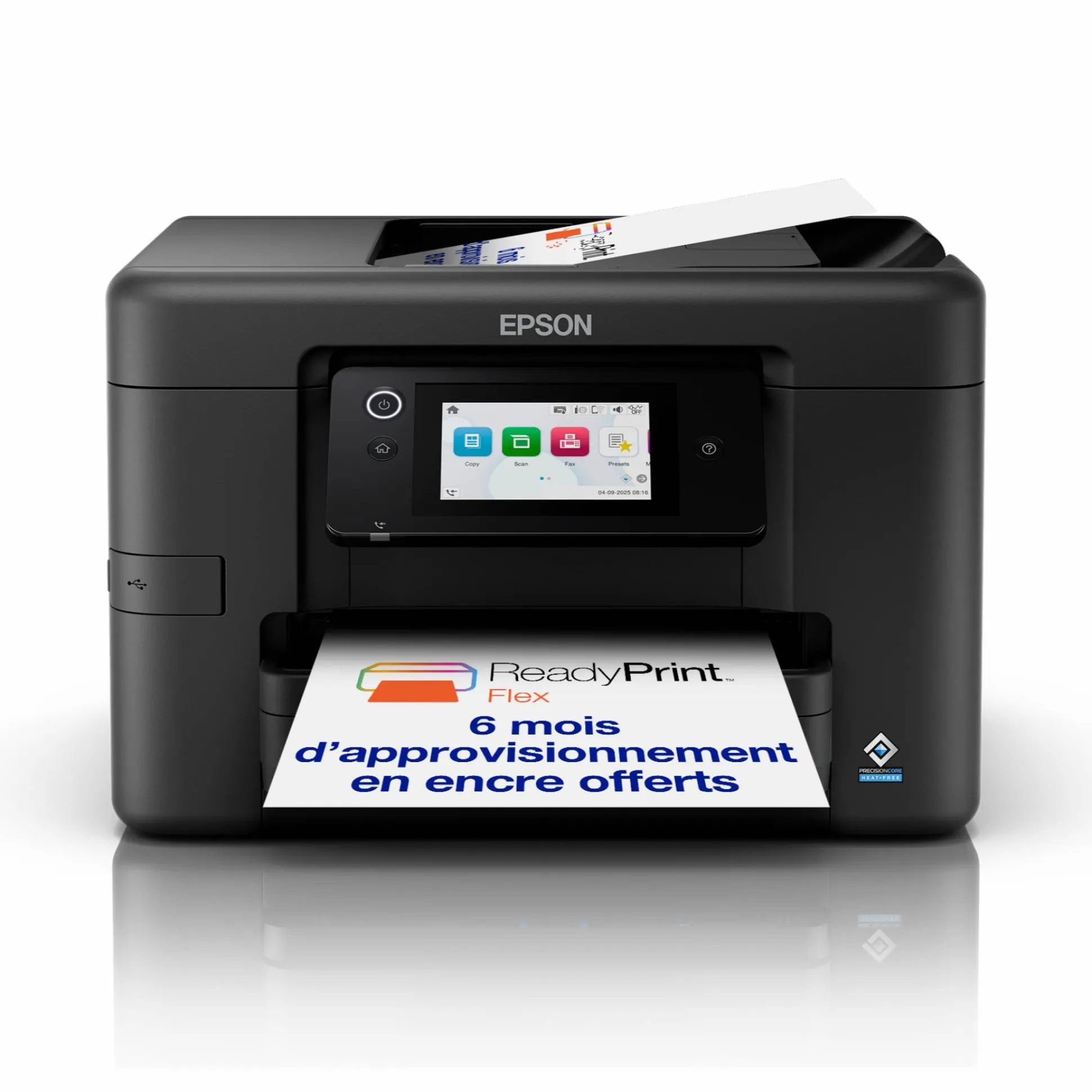 Solution d’impression Jet d’Encre A4 sans fil WorkForce Pro WF-4920 et 6 mois d’approvisionnement en encre offerts avec l’abonnement à ReadyPrint*