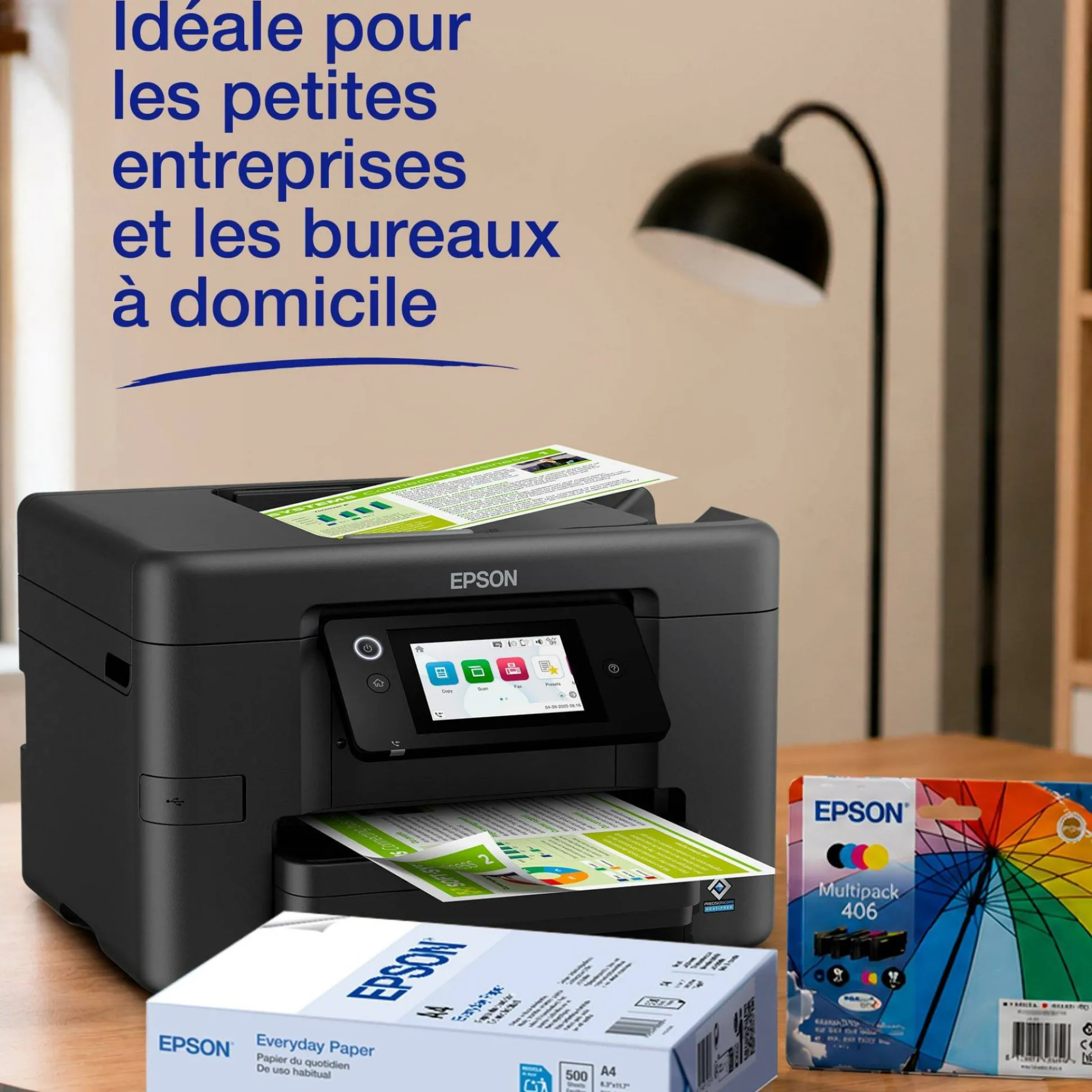 Solution d’impression Jet d’Encre A4 sans fil WorkForce Pro WF-4920 et 6 mois d’approvisionnement en encre offerts avec l’abonnement à ReadyPrint*