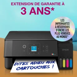 Solution d’impression multifonction A4 Wi-Fi et AirPrint EcoTank ET-2921 équipée de réservoirs d’encre, écran LCD et jusqu’à 3 ans d’encre inclus