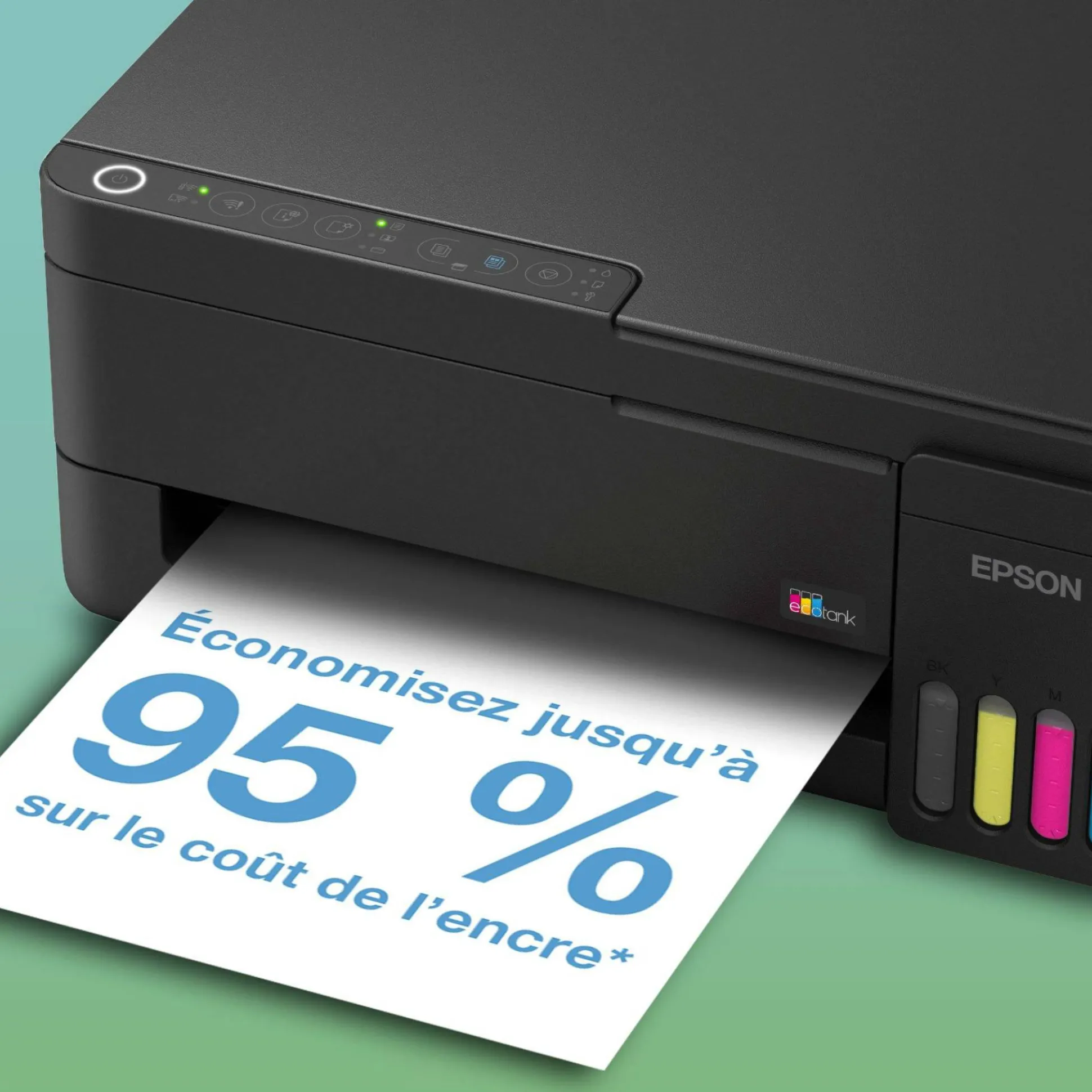 Solution d’impression multifonction A4 Wi-Fi et AirPrint EcoTank ET-2912 équipée de réservoirs d’encre, avec jusqu’à 3 ans d’encre inclus