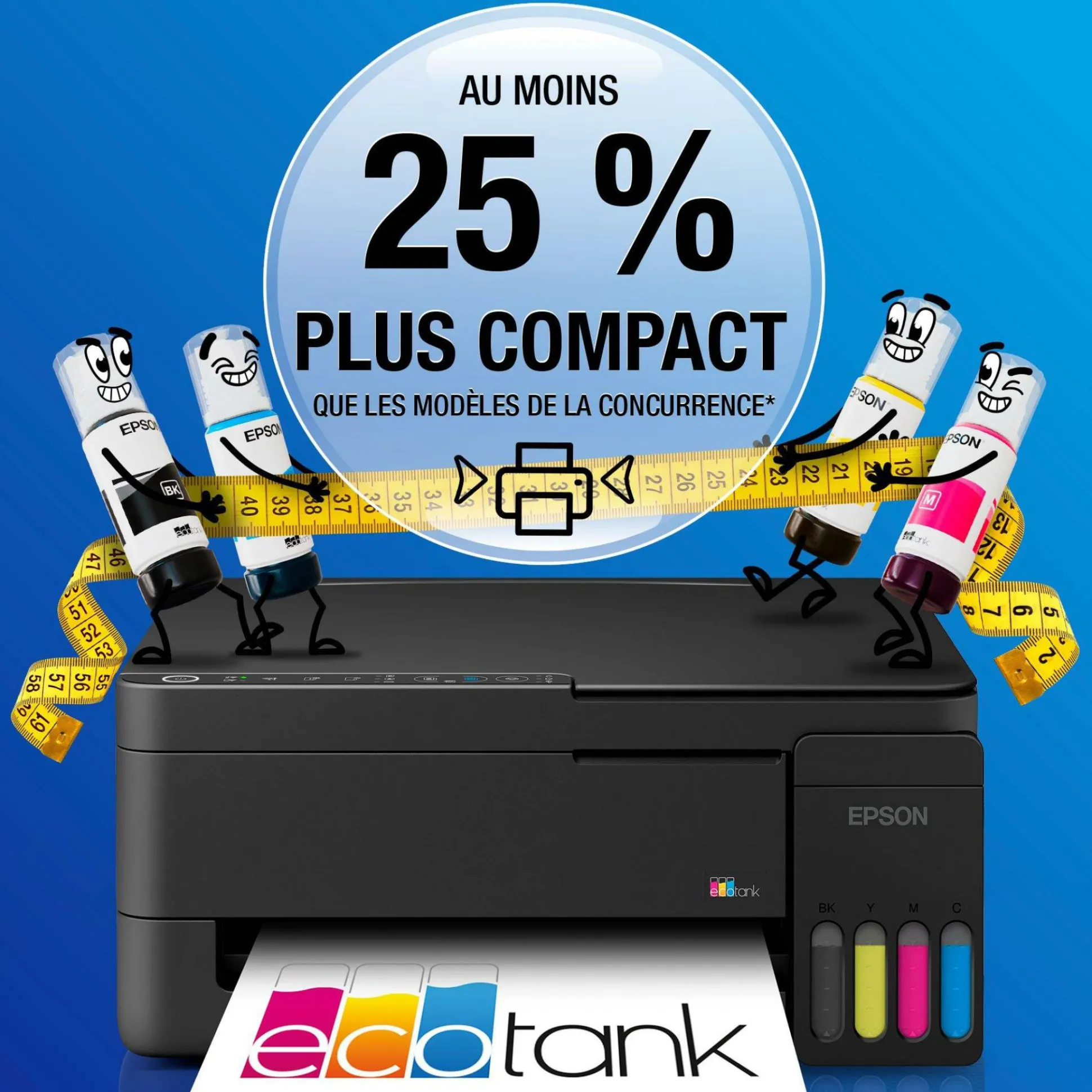Solution d’impression multifonction A4 Wi-Fi et AirPrint EcoTank ET-2912 équipée de réservoirs d’encre, avec jusqu’à 3 ans d’encre inclus