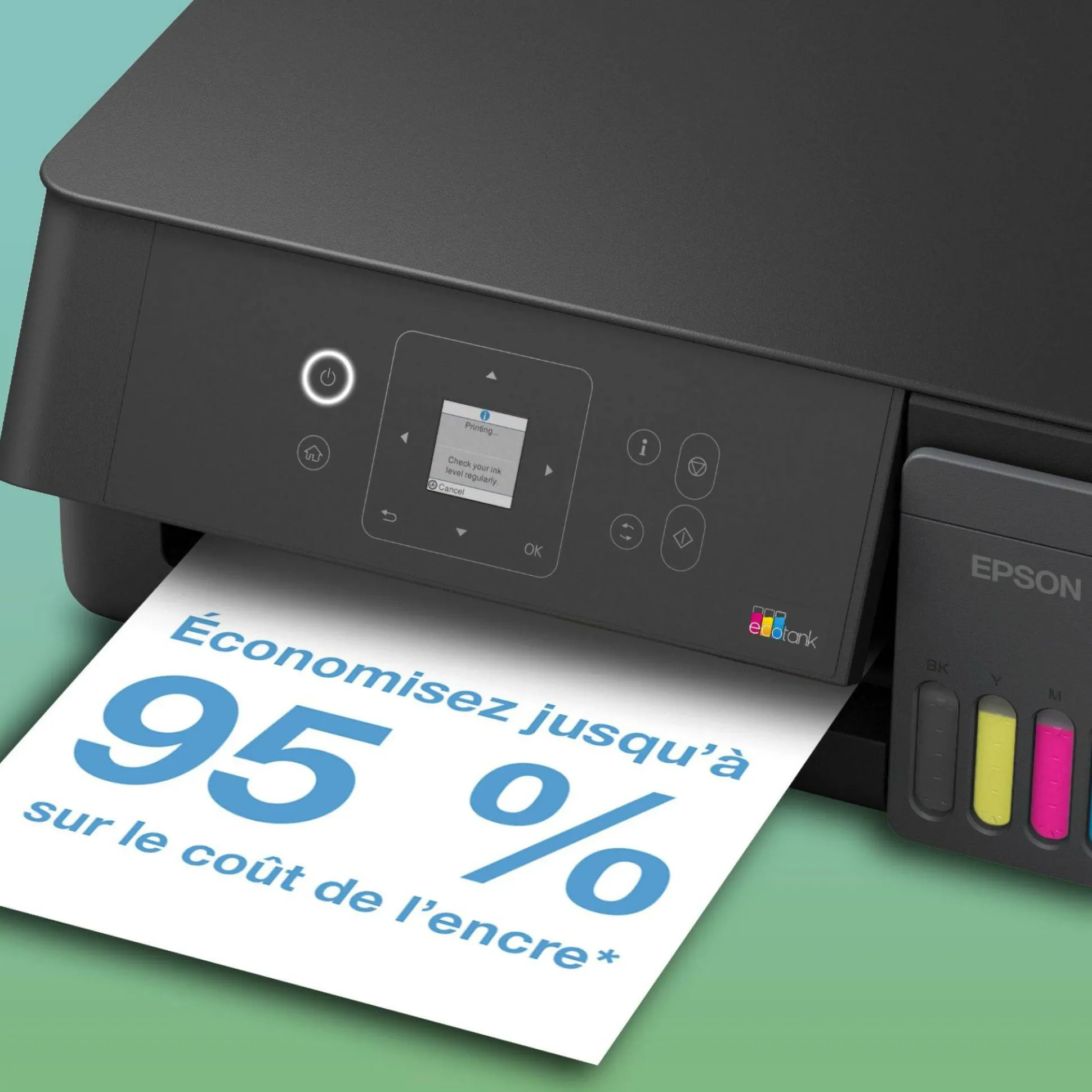 Solution d’impression multifonction A4 Wi-Fi et AirPrint EcoTank L3360 équipée de réservoirs d’encre, écran LCD et jusqu’à 3 ans d’encre inclus