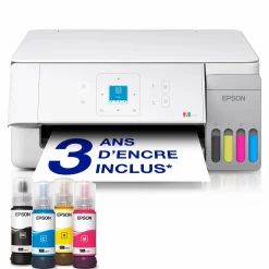 Solution d’impression multifonction A4 Wi-Fi et AirPrint EcoTank ET-2926 équipée de réservoirs d’encre, écran LCD et jusqu’à 3 ans d’encre inclus