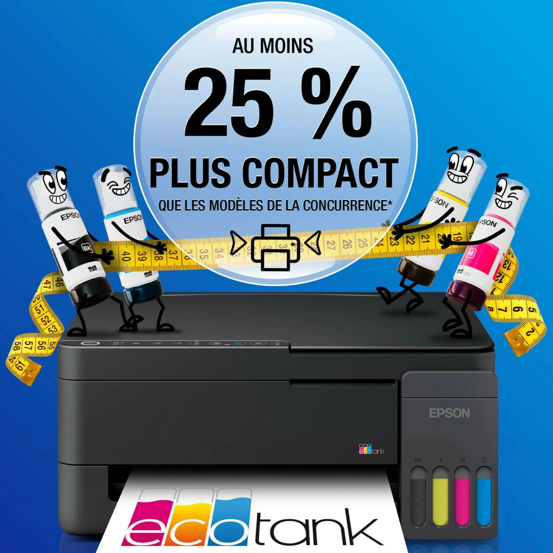 Solution d’impression multifonction A4 Wi-Fi et AirPrint EcoTank ET-2916 équipée de réservoirs d’encre, avec jusqu’à 3 ans d’encre inclus