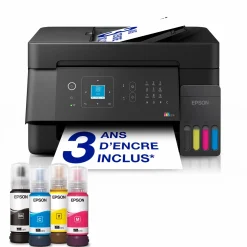 Solution d’impression multifonction A4 Wi-Fi et AirPrint EcoTank L5390 équipée de réservoirs d’encre, d’un écran LCD et d’un chargeur automatique de documents, avec jusqu’à 3 ans d’encre inclus
