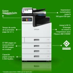 WorkForce Enterprise AM-C10000 A3 couleur, 100 ppm, imprimante multifonction (Impression/Numérisation/Copie/Fax)